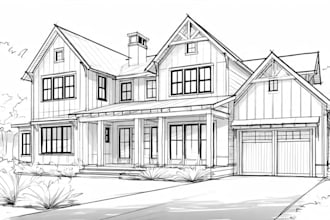 draw a custom line art sketch of your home or building