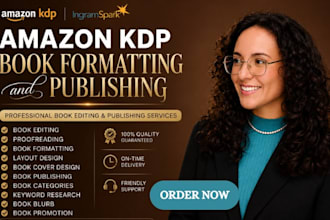 do KDP book formatting, book editing book publishing for amazon KDP, ingramspark