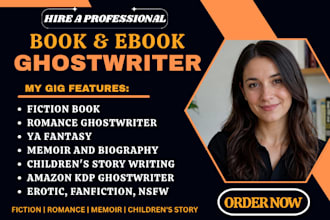 be your fiction romance erotica ebook ghostwriter and ebook writer, KDP writer