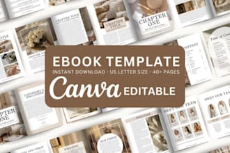 design editable canva ebook, workbook, pdf lead magnet, canva ebook and workbook