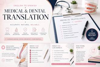 translate medical and dental documents from en to es