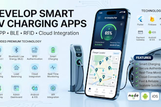 develop smart ev charging app with ocpp, ble, rfid and cloud integration