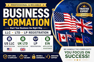 register your US llc, UK ltd, llp and business formation