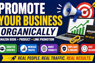 promote your business website  organically, amazon book product link promotion
