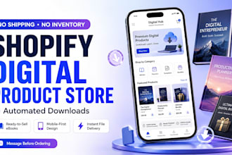 build an automated shopify digital products store