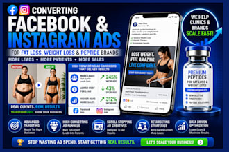 setup converting facebook and instagram ads for fat loss weight loss and peptide