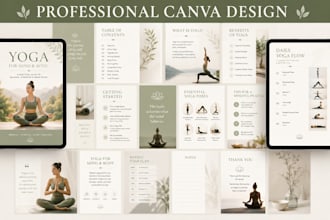 design editable yoga canva ebook workbook pdf leadmagnet freebie coaching ebook