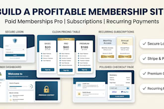 wordpress paid membership pro subscription website ims landing page setup ghl