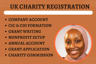 do uk charity registration with commission and funding, annual accounts, cic