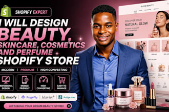 design beauty, skincare, cosmetics, fitness and perfume shopify store