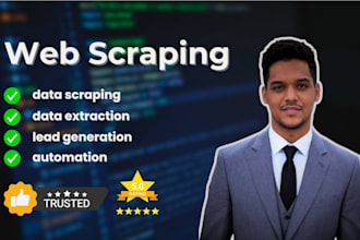 do expert python web scraping, e commerce data extraction, and lead generation