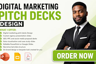 create digital marketing pitch deck client pitch presentation