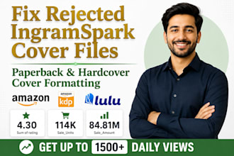 correct and format rejected ingramspark cover files for paperback and hardcover