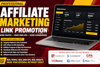 affiliate marketing referral link promotion, recruit affiliate, link promotion