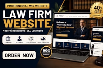 build wix law firm website,attorney website,legal business site and landing page
