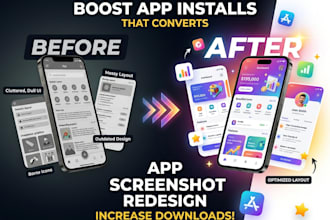 redesign app screenshots for higher installs and better app store conversion
