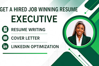 write a professional executive resume and tailored cover letter