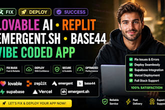 fix deploy lovable ai replit emergent sh base44 vibe coded app supabase vercel