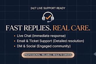 be your live chat and email customer support agent