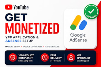 apply your channel for youtube monetization with adsense