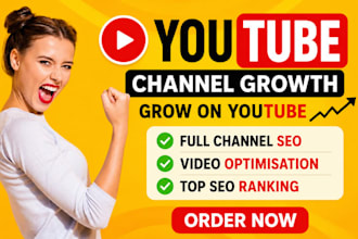 be your youtube channel manager for video SEO, growth and promotion