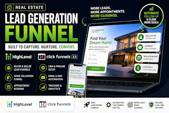 build gohighlevel clickfunnels real estate funnel CRM automation lead generation