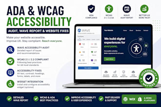 ada wcag accessibility audit, wave report and website fixes, wcag ada fixes