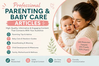 write informative parenting and baby care blog posts