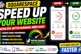 speed up your squarespace website and improve mobile performance