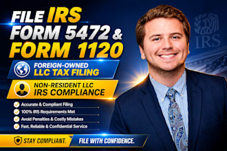 file irs form 5472 and form 1120 for non resident llc faster