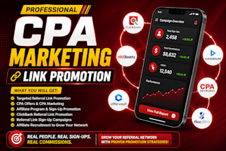 affiliate marketing referral link promotion, affiliate signup and link promotion