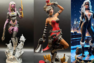3d print and paint custom anime model action figure statue stl resin printing