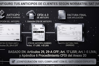 configuraré los anticipos de clientes en odoo según las regulaciones del sat méx