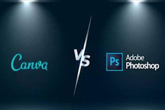design professional logo and graphics using canva photoshop