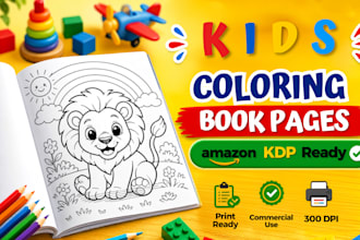 design kids coloring pages, kids coloring book, activity book, kdp coloring book
