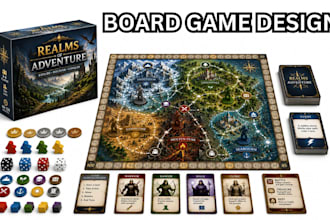 design a custom board game prototype, card game and tabletop game