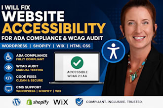 fix website accessibility ada compliance and wcag audit wordpress shopify wix