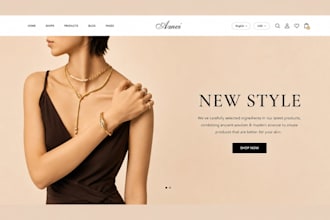 design jewelry shopify store wristwatch store necklace store jewelry wix website