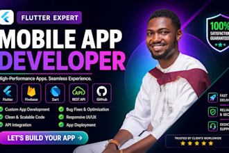 be your flutterflow mobile app developer, flutterflow mobile app fintech app