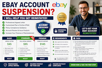 help with ebay account suspension appeal and reinstatement support