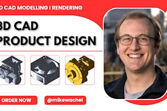 do 3d product design, 3d cad modelling, 3d cad design in solidworks, fusion360