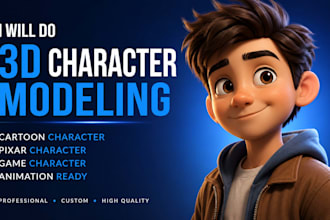 do 3d character modeling 3d character design cartoon character pixar character