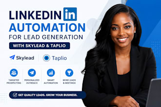 create linkedin lead generation campaigns using skylead taplio and automation