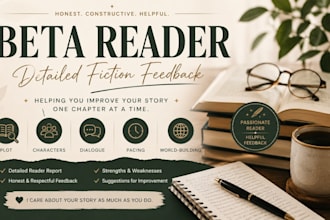 beta read your fiction manuscript with detailed feedback