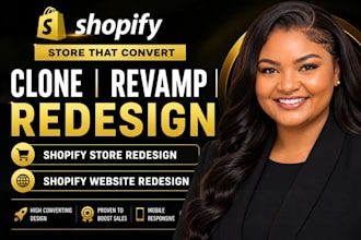 clone, revamp, redesign shopify store redesign shopify website redesign shopify