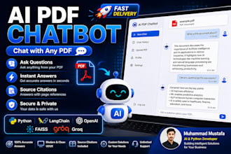 build an ai PDF chatbot using python, langchain, openai and rag