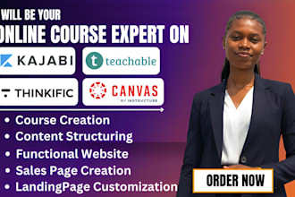 setup, upload online course website on teachable, kajabi and teachable school