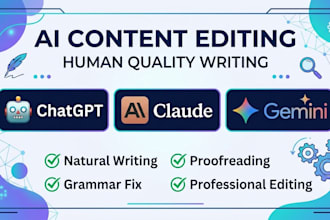 write, rewrite and edit ai content with human quality
