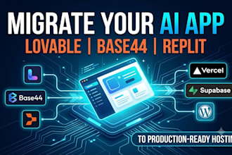 professionally migrate or deploy your lovable base44 replit app to production