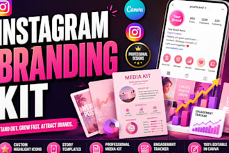 design instagram influencer kit branding media kit templates